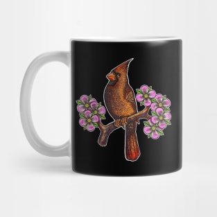 Red Cardinal bird dogwood flower North Carolina Virginia Mug